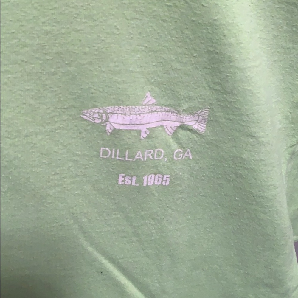 Company tshirt, lime green, distressed